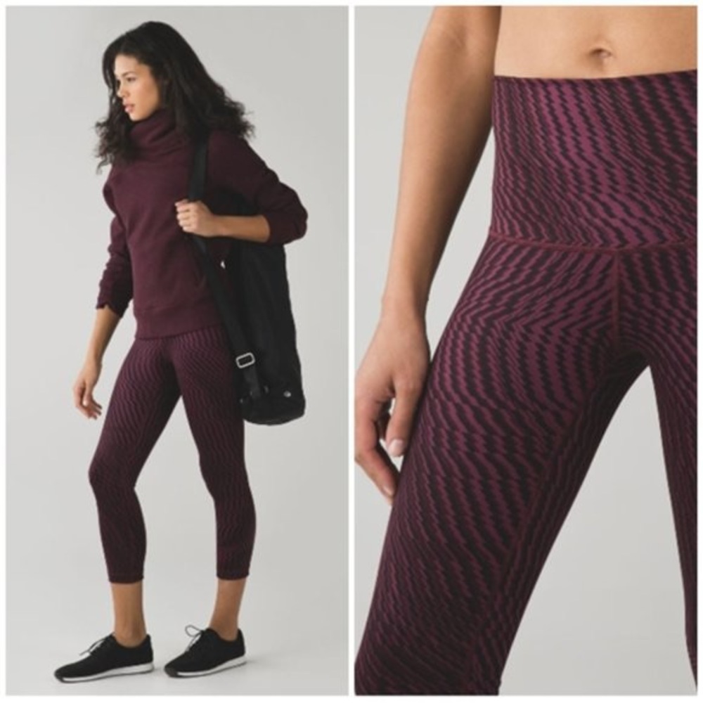 LULULEMON || Wunder Under Crop III Pants Zig Zag🌺